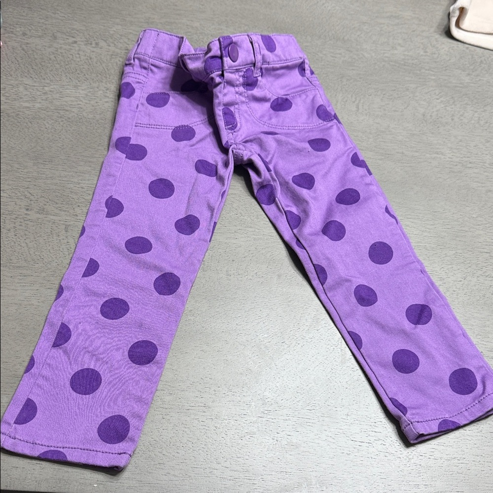 Purple Polka Dot Pants